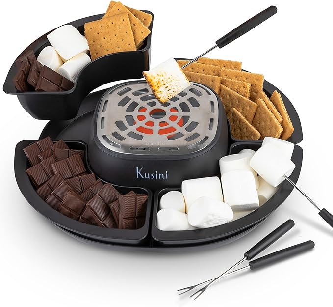 Kusini Smores Maker Tabletop Indoor – Flameless Electric Marshmallow